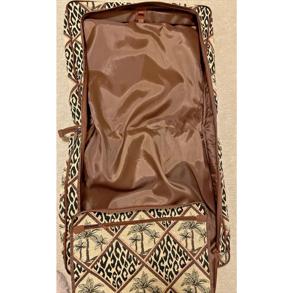 VINTAGE AMERICANA BY SHARIF Tapestry Palm Tree Shoulder GARMENT BAG 37